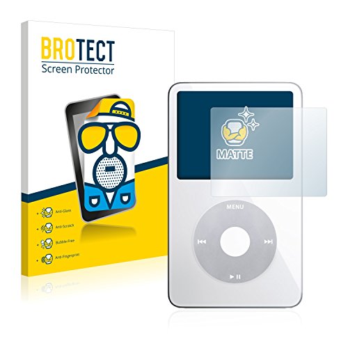 BROTECT Protector Pantalla Anti Reflejos para Apple iPod classic video Display (5a. Gen.) (2 Unidades) Película Mate Anti Huellas