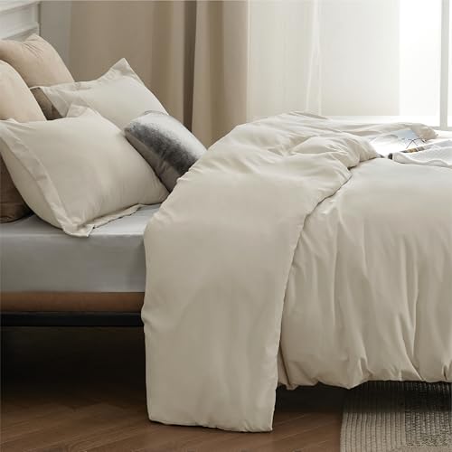Image of Bedsure Duvet Cover Oversized King Size - Only Includes 1 Duvet Cover (120 inchx98 inch), Hotel Luxury Soft Double Brushed All Season Bedding, Zipper Closure, Linen (No Comforter, No Pillow Shams)