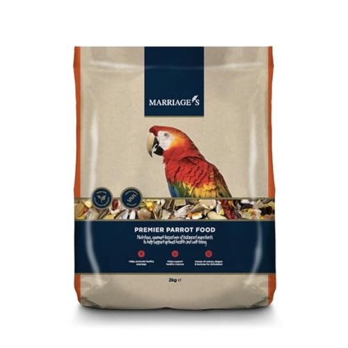 Marriages - Premier Parrot Food 2kg Parrot Seed with Oats and Peanut Kernels Wholesome Bird Seed Bird Food Packed with Fibre and Protein