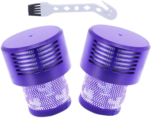 INF Pack de 2 filtros de aspiradora para Dyson V10, Filtro de Repuesto Lavable, Recambio de aspiradora