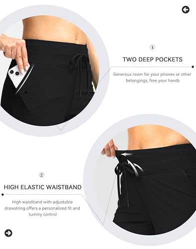G Gradual Women's 7" High Waisted Swim Board Shorts with Pockets Quick Dry Beach Swimming Shorts for Women with Liner4
