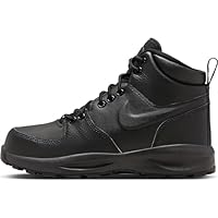 Nike Boy's Manoa LTR (Big Kid) Black/Black/Black 4 Big Kid M