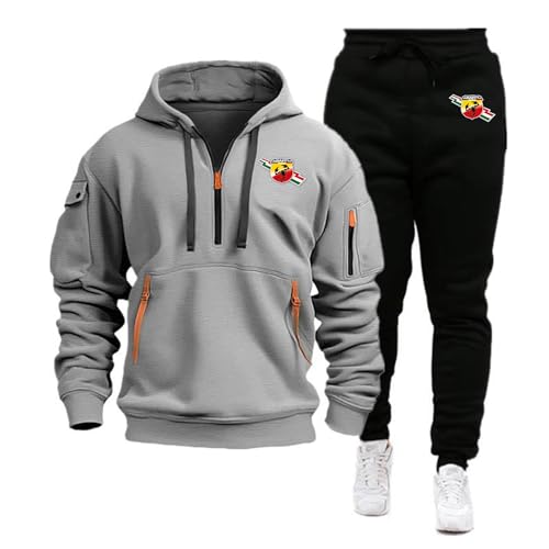 Occasione: tuta da uomo con maniche lunghe, felpa con cappuccio e cerniera, pantaloni da jogging, tuta da uomo basic, pantaloni e top da jogging, tuta da ginnastica con cappuccio, tuta sportiva da palestra, ideale per pigiama, abbigliamento da casa, per tutto il giorno, per l'esercizio fisico, sport, fitness, corsa, jogging, camminata, calcio, allenamento o per tutti i giorni al lavoro.