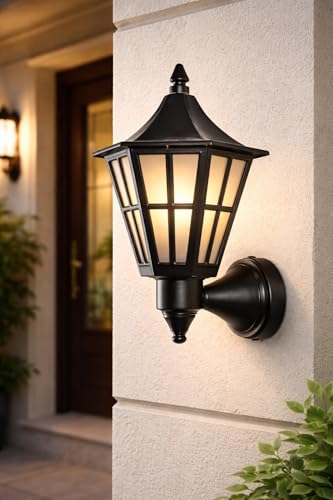 Image of Modern Glass Wall Light | Vintage Brass Finish Wall Sconce | Warm Decorative Wall Lamp for Bedroom, Living Room, Hallway & Bedside