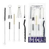 21 PCS Paint Spray Gun Cleaning Maintenance Brush Kit Nylon Mini Brushes and Needles for Tattoo Equipment HVLP Airbrush Nozzles