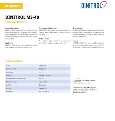 Dinitrol MS 40 400 ml protège vos outils de jardin du blocage - 7