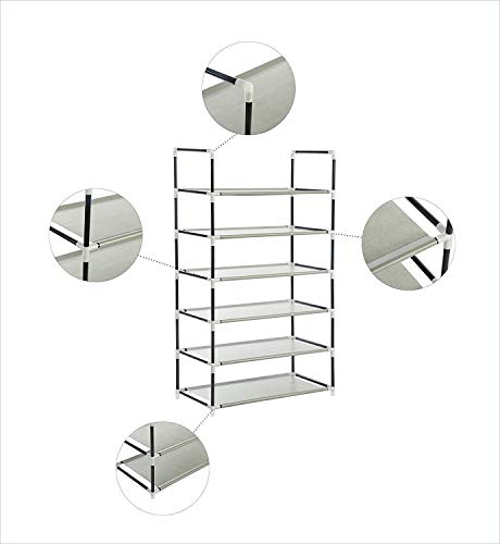 Image of COROID Digital Printed Multipurpose 6 Shelve Wardrobe,Foldable,Collapsible Fabric Wardrobe Organizer for Clothes Drawers Portable Wardrobe Clothing Space Saving Wardrobe (6-Layer, Red)