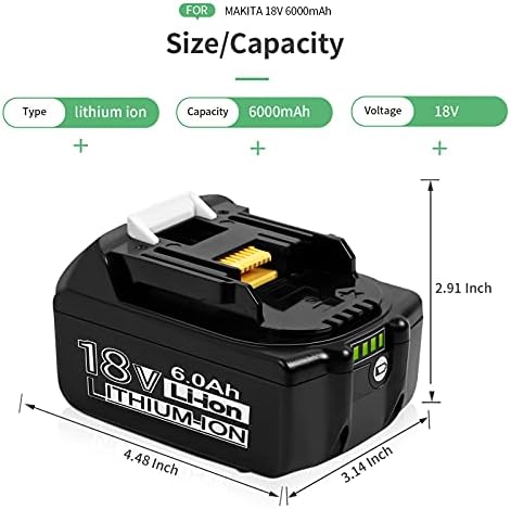 Amazon.com: Jialitt BL1860 18V 6.0Ah 