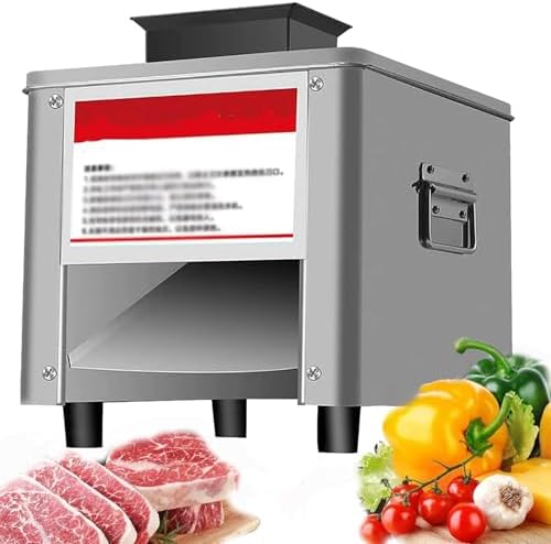850W Electric Meat Cutter Machine - Stainless Steel Meat Slicer for Commercial & Home Use, 330 lbs/h Heavy-Duty Meat Cutting, Shredding, Dicing, Slices, Strips, Cubes, 10MM Thickness