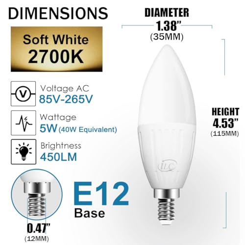 Hekee E12 Led Candelabra Light Bulbs thumb #3