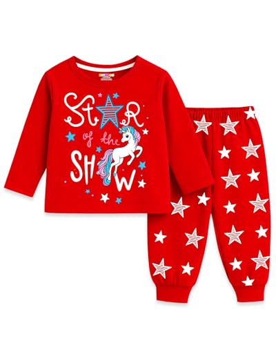 Image of Kuchipoo Girls Cotton Night Suit Set | Full Sleeve Printed Top & Pajama | Soft & Breathable Sleepwear | Comfortable Elastic Waist | Pack of 3