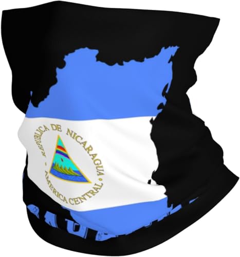 Sturmhaube Nicaragua Karte Flagge Half Face Kopfbedeckung Dekorativ Halswärmer Schnelltrocknend Röhrenschal Für Motorrad Yoga Wandern