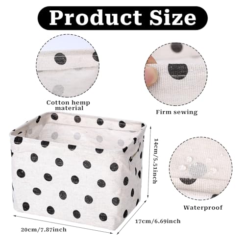 Sliverdew 3 Stück Stoff Aufbewahrungsbox mit Griffen 20x16x14 cm kleine Speicher Organizer Aufbewahrungskorb Wasserdicht Faltbar Ablagekörbe für Drawer Kosmetik Bad