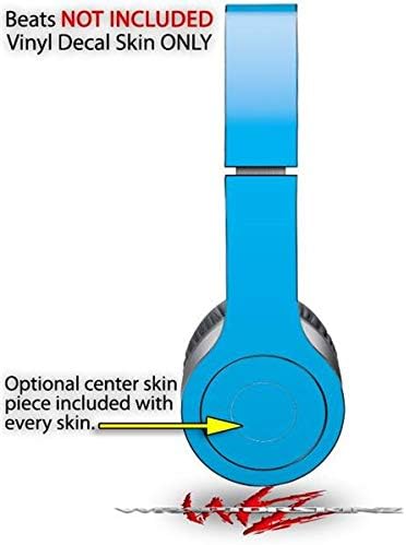 Skin Decal Wrap Works with Original Beats Solo HD Headphones Solids Collection Blue Neon Skin Only (Headphones NOT Included)