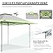 EAGLE PEAK 13x13 Straight Leg Pop Up Canopy Tent Instant Outdoor Canopy Easy Single Person Set up Folding Shelter w/Auto Extending Eaves 169 Square Feet of Shade (Gray)
