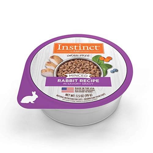 Instinct Grain Free Minced Recipe With Real Rabbit Natural Wet Cat Food, 3.5 Oz. Cups (Case Of 12) #TOP1