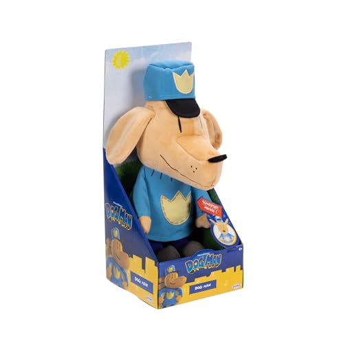 Jakks Pacific Dog Man - 32 cm Funktionsplüsch Figur, hochwertiges Plüschmaterial, Ohren flattern, zur Ergänzung der Dog Man-Buchsammlung, ab 4 Jahren geeignet