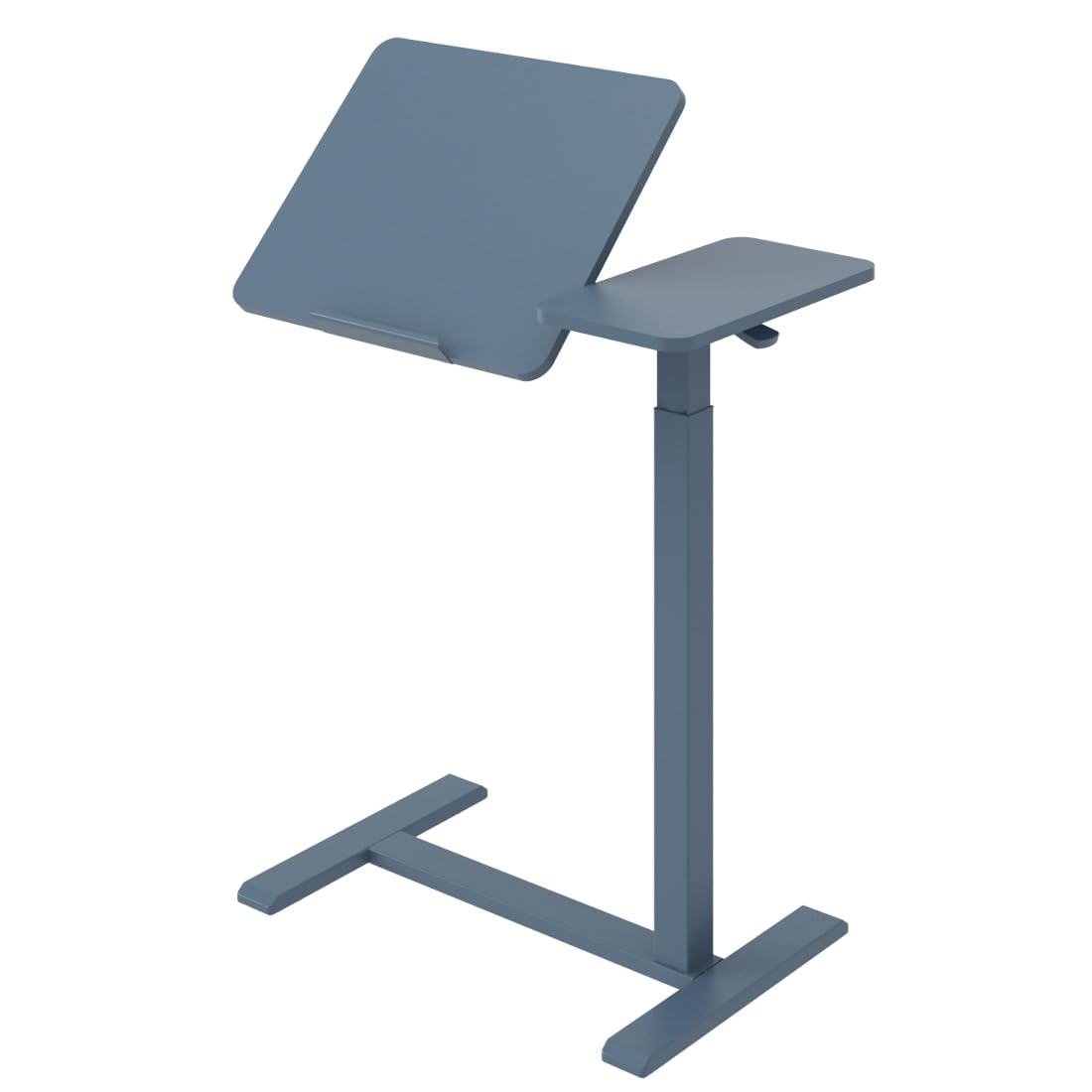 Spacetronik Tavolino Regolabile in Altezza 70x40 cm per Laptop con Piano Inclinabile e Bordo Antiscivolo – Tavolino da Letto in Acciaio (Blu)