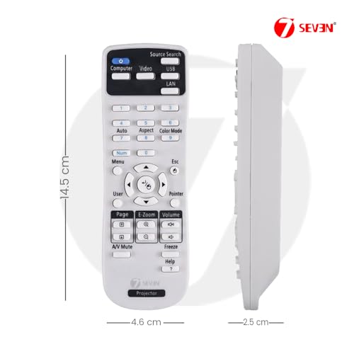 Image of 7SEVEN Compatible Epson Powerlite Projector Remote Original 1599176 Model Fit to EX3220 EX5220 EX5230 EX6220 EX7220 725HD 730HD Series and Alternative Part Number 159917600