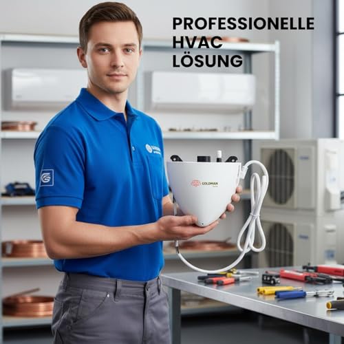 GOLDMAN SERVICE Kondensatpumpe für die Wand, 20 m Erhöhung, Split-Abflusspumpe, sehr leise, 17 dB, integriertes Alarmsystem, 5 W, geringer Stromverbrauch
