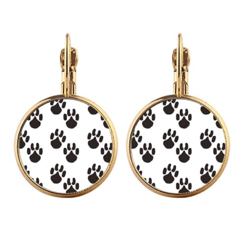 Boucles d'oreilles clips sans perçage motif patte animal pour oreilles sensibles