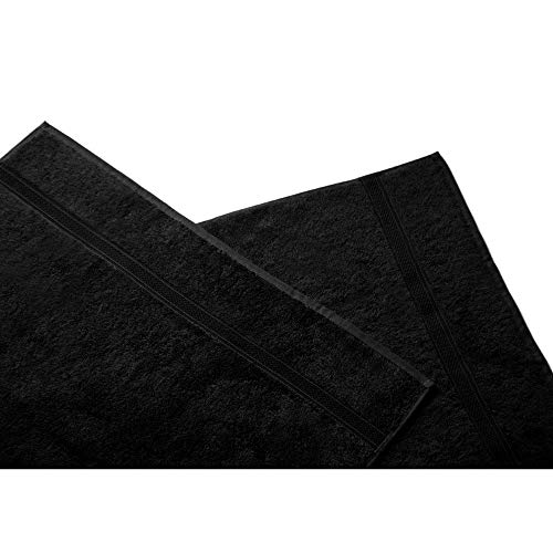 Belledorm Hotel Madison Gant de toilette 100 % coton turc, noir Cover
