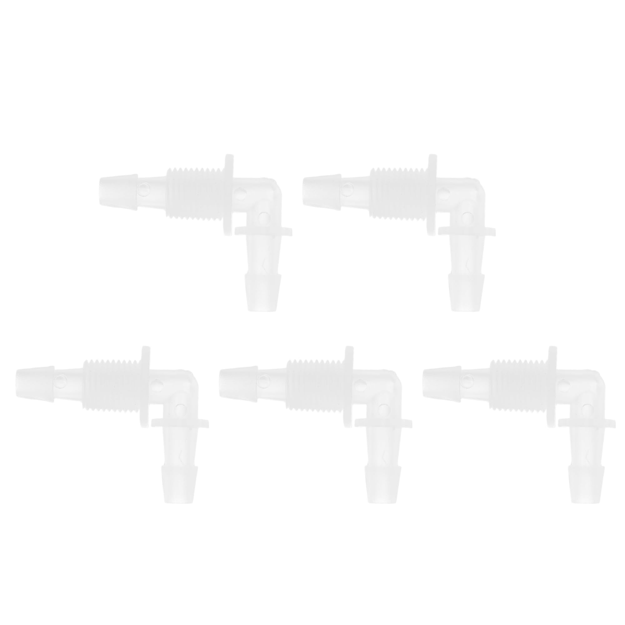 HEROFFIX 5 Pcs Aquarium Plastic Hose Barb Fitting 1/4