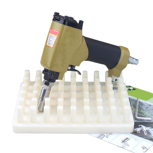 Generic Upholstery Tack Nail Gun, Pneumatic Nail Gun, Ø11.7mm Decorative Upholstery Tack Nail Gun, Power Air Nailer, for Home Decor Sofa Furniture Leather Art, 54-Nail Tray included
