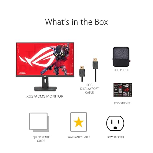 undefined ASUS ROG Strix 27” 1440P USB-C HDR Gaming Monitor (XG27ACMS) – QHD (2560 x 1440), 320Hz, 0.3ms, Fast IPS, Extreme Low Motion Blur Sync, G-SYNC Compatible, DisplayWidget, Tripod Socket, 3 yr Warranty の商品画像 7