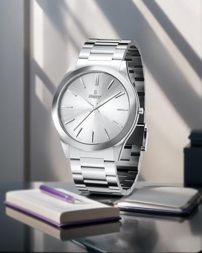 Image of Mens Watch,Minimalist Fashion Watches for Men Waterproof Quartz Watch Business Dress Men's Stainless Steel Watch -Best Gift for Mens