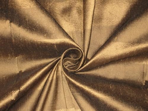 Tissu Dupioni soie pure marron pour coudre une robe de soirée chic