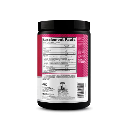 Image of Optimum Nutrition Amino Energy-Pre Workout with Green Tea, BCAA, Amino Acids,Keto Friendly,Green Coffee Extract,Energy Powder-Strawberry Lime, 9.5 Ounce, 30 Servings (Packaging May Vary) (Pack of 6)