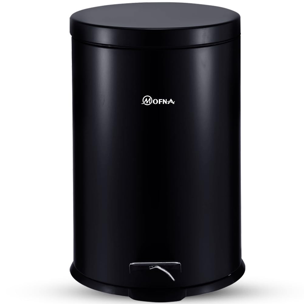 Mofna Stainless Steel Pedal Dustbin with Plastic Bucket (8X13 - 7 Liter) - Plain Design, Durable, Hygienic, Easy to Clean (B079536211) Amazon Price History, Amazon Price Tracker