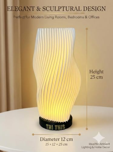 Image of Eco-Friendly USB Powered Decorative Table Lamp with Warm Yellow 10W LED - Ambient Night Light for Bedroom, Living Room, Desk & Home Decor | Sustainable Warm Glow LED Lamp