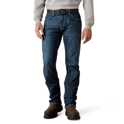 Ariat Men's Fr M5 Billings Duralight Stretch Coltrane Straight Leg Work Jeans Indigo 34W x 30L