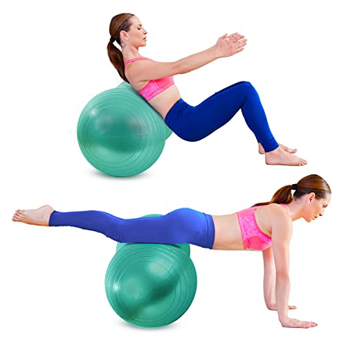 Image of INTENT SPORTS Peanut Ball - Anti Burst Ball for Exercise, Labor, Birthing, Dog Training, Kids, Home & Gym Fitness, Physio Roll, Yoga Balance, Flexible Seating for Classroom & Office - Pump Included