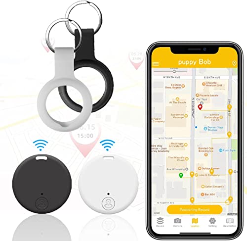 Nouskau Portable Pet Gps Tracking - Bluetooth 5.0 Mobile Key Tracking Smart Anti-Loss Device - 2022 Mini Pet Gps Locator Bluetooth Tracer Include Batteries And Protective Case, Fit For Ios (2 Pack) #TOP3