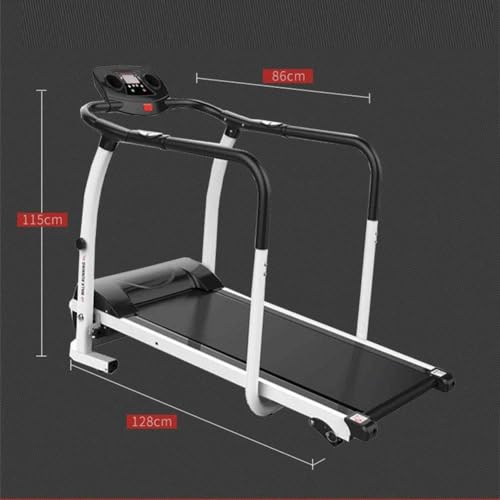 Image of Cardio Running Walking Treadmill with Extended Safety Handrails, Low-Impact, Low Wide Deck,with Cup Holder