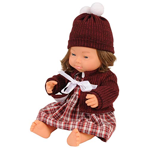 Image of Miniland Doll with Down Syndrome 15" - Caucasian Girl with Outfit