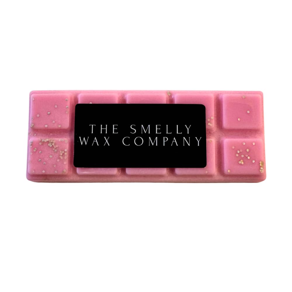 The Smelly Wax Company Snow Angel Wax Melt Snap Bar | Bubblegum & Candyfloss Scent | Handmade Vegan Wax Clamshell | Strong Scented Home Fragrance Bar