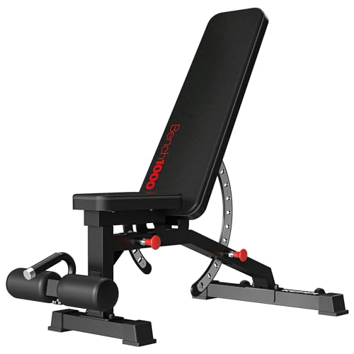Image of Adjustable Weight Bench, Commercial Grade 1200LB Workout Bench Press Set for Home Gym Strength Training Exercise, Incline Bench with 12+3 Adjustable Backrest&Seat Positions for Full Body Fitness