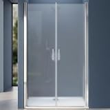 doporro Porta Doccia a 2 Ante Battenti per Nicchia 115x195 cm Alzanti
