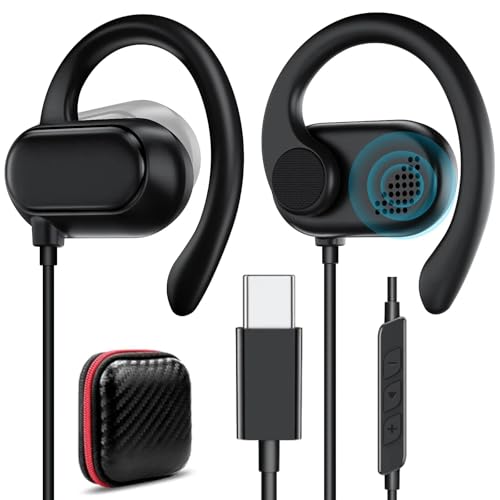Écouteur USB C pour courir et travailler en sécurité avec iPhone 16 et Samsung S25 Ultra