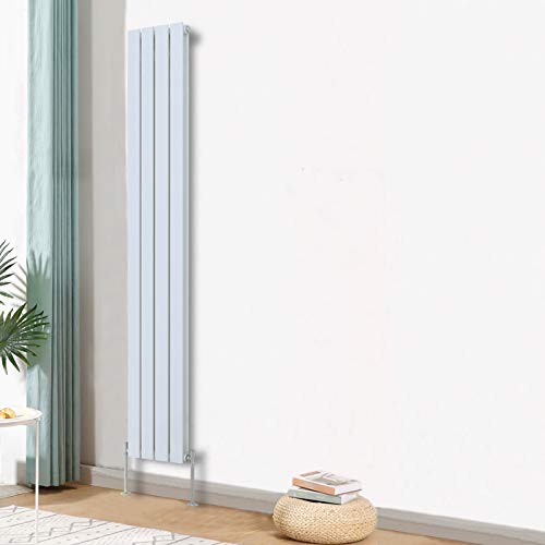 Blümme Vertical Double Flat Panel Designer Radiator Bathroom Heater Central Heating Radiators 1800 x 272mm White