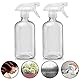 Afufu Sprühflasche Glas, Zerstäuber Sprühflaschen leer, Nachfüllbare Glasflaschen für Pflanze Blumen, Garten, Organische Schönheit, Reinigungsmittel (2 x 500ml)