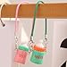 Fashionable Miniature Dollhouses Accessory Keychain Charm Pendant Portable Bottle Accessory for Girls Collection Resin Water