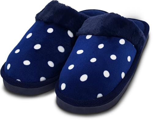 Image of VRITRAZ Unisex Adult Comfort Closed Toe Warm Fur Home Clogs Indoor Slipper for Women