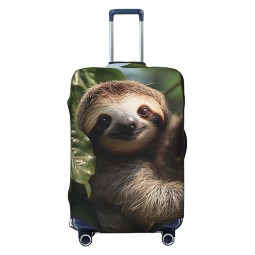 Cute Sloth Travel Luggage Cover for Suitcase Anti-Scratch Fashion Suitcase Protector Washable Elastic Baggage Covers Fits 25-28 Inch Luggage for Travel Beach Holiday