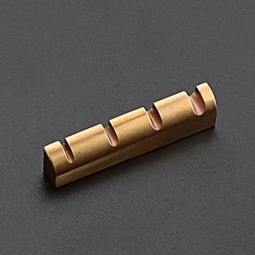 Bass Guitar Pre-Slotted Brass Nuts 4 String Electric Bass Guitar Nut Pre-Slotted Top Nut Electric Bass Replacement Parts #TOP4