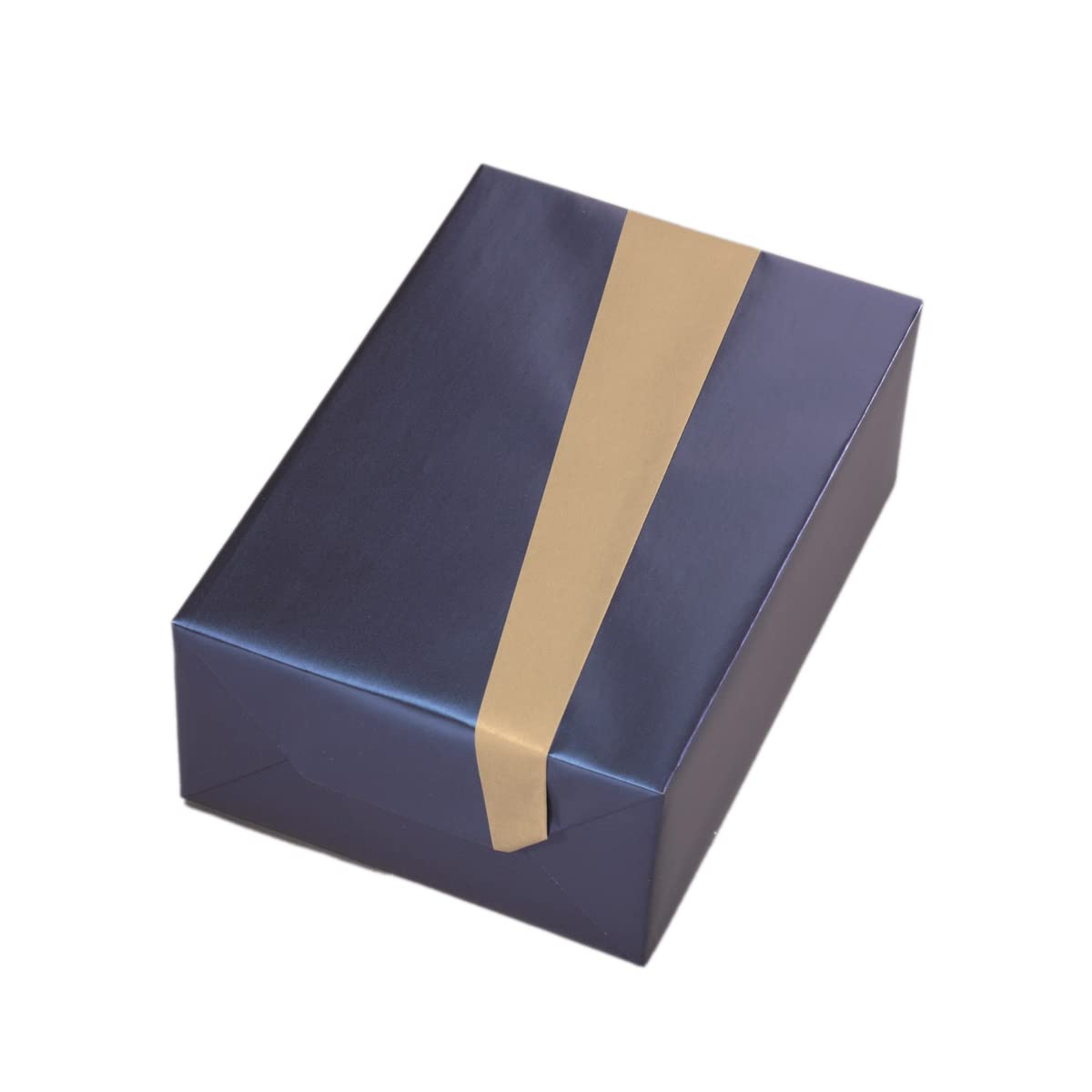 Geschenkpapierrolle XXL König Ludwig II blau/metallic gold 50 cm x 200 m | 70 gr. / m² Secare Geschenkpapier große Rolle | HUTNER